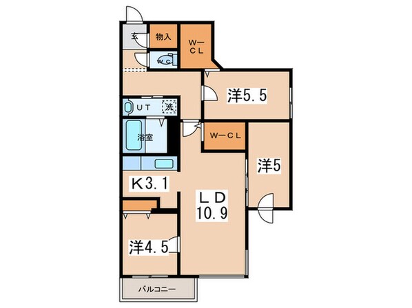 ＧＬＡＳＳ山鼻ＥＡＳＴの物件間取画像